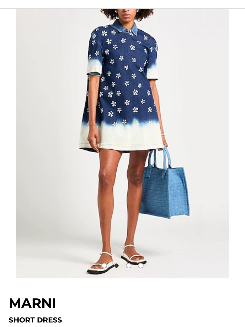 Marni Bleached Flower Printed Stretch Dress
